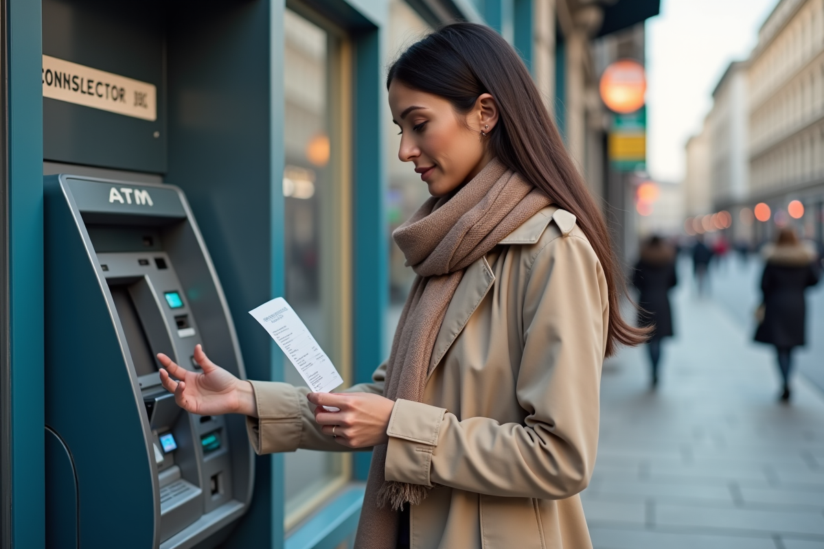 Jeune femme retirant de l